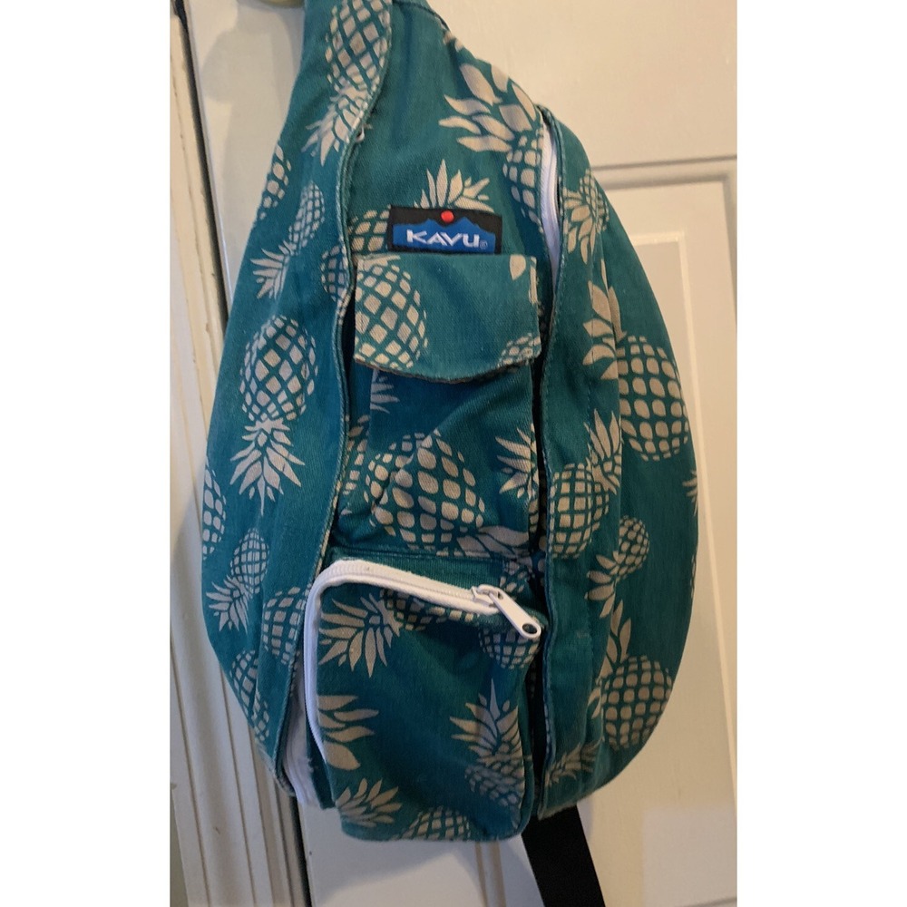 Kavu Rope Sling Bag Teal/White Pineapple Passion